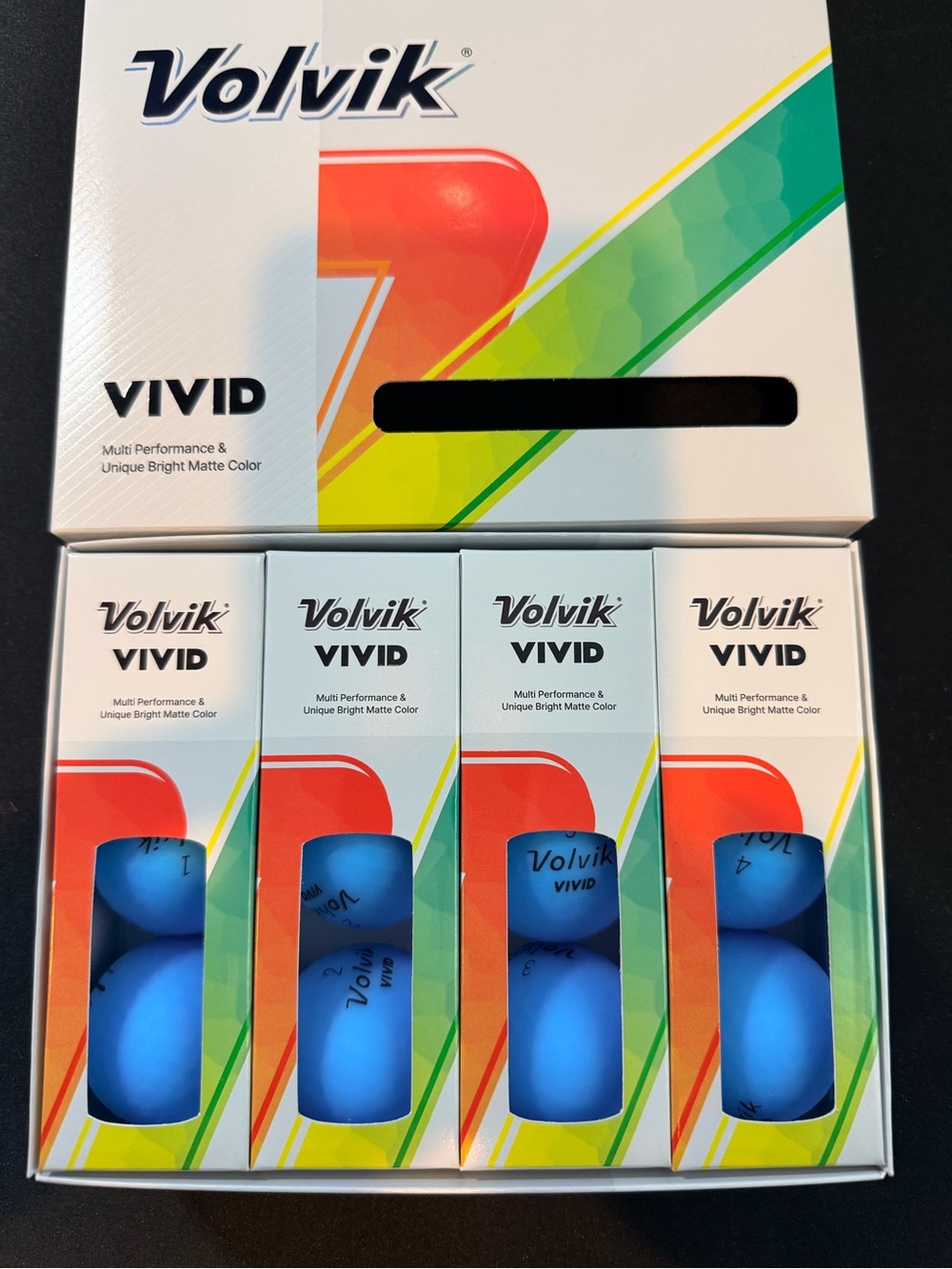 ViVI Vivid Bright Matte Blue Golf Balls